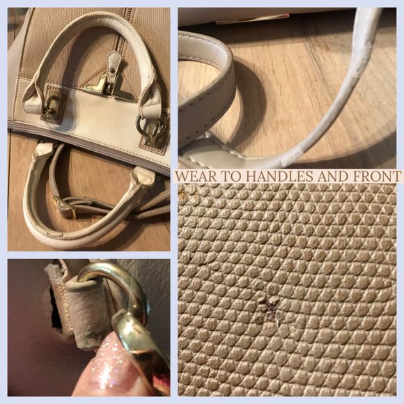 DANIELLE NICOLE TAUPE VEGAN LEATHER "ALEXIS" BAG - Picture 11 of 13